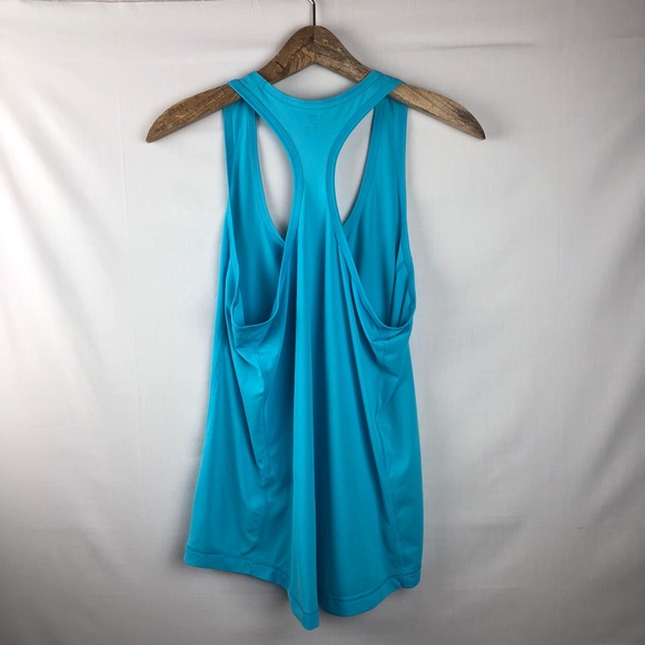 ZELLA Blue Racer Back Athletic Tank Top Sz LARGE - Picture 6 of 7
